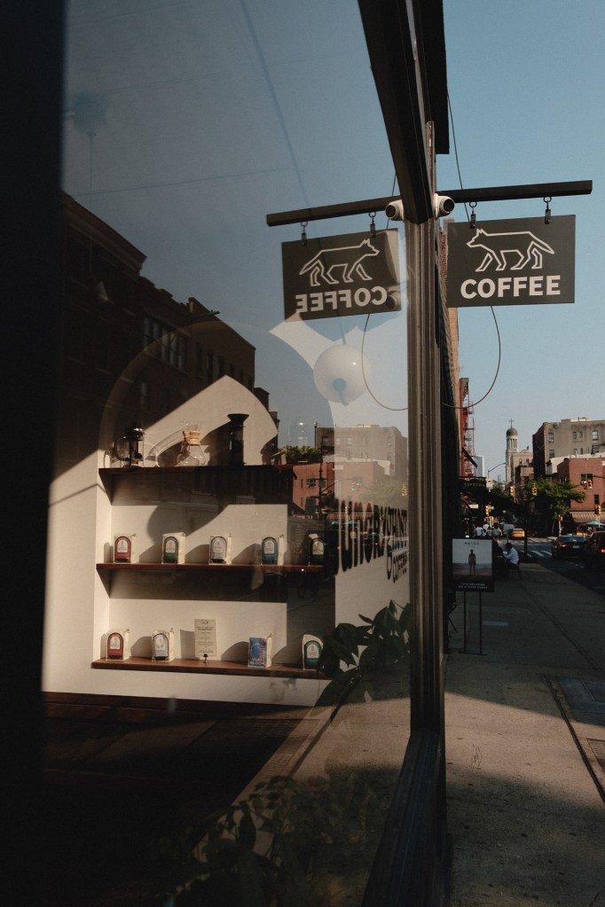 Sunlight entering Hungry Ghost Coffee storefront photographed using Fuji XF 18-55mm f2.8-4 sample setup.