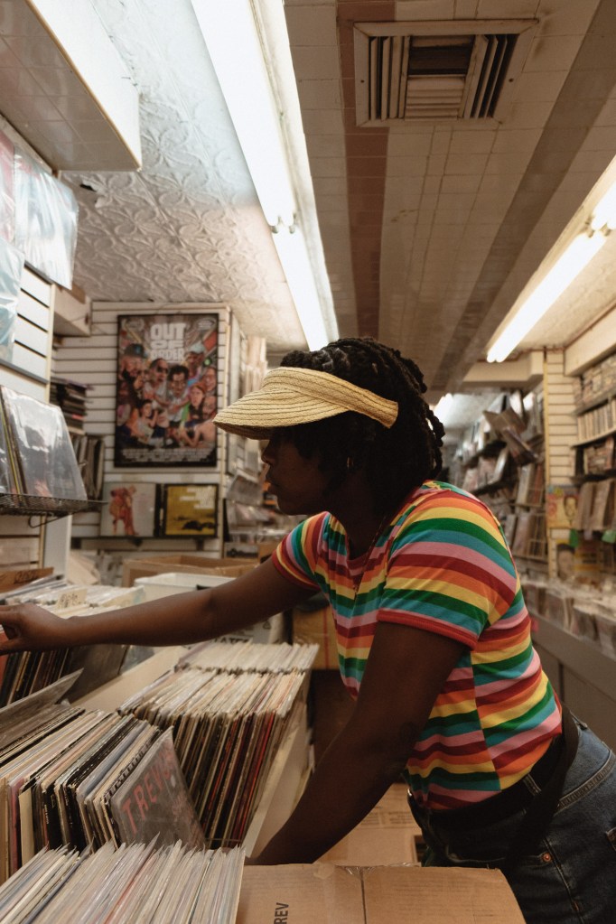 Interior of Village Revival Records in New York City photographed using Fuji X-E2 and Fuji XF 18-55mm f2.8-4 travel setup.