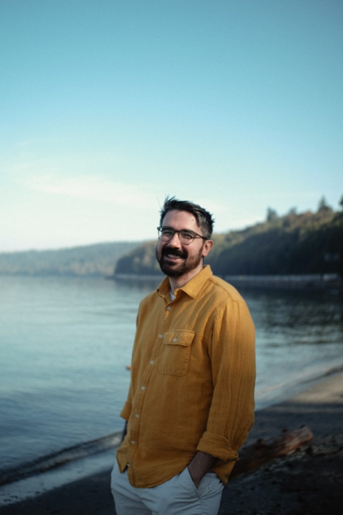 Portrait at Carkeek Park captured with Fuji X-E2 and Meike 25mm f1.8.