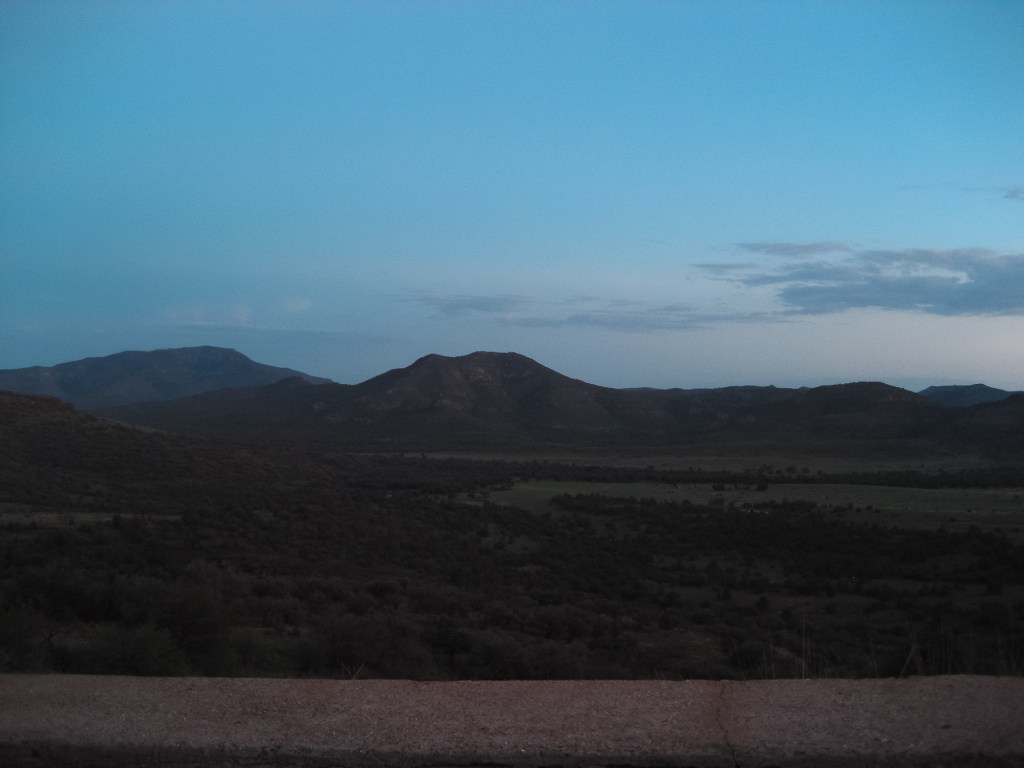 Blue hour landscape in Davis Mountains State Park photographed with Canon SD600 CCD camera.