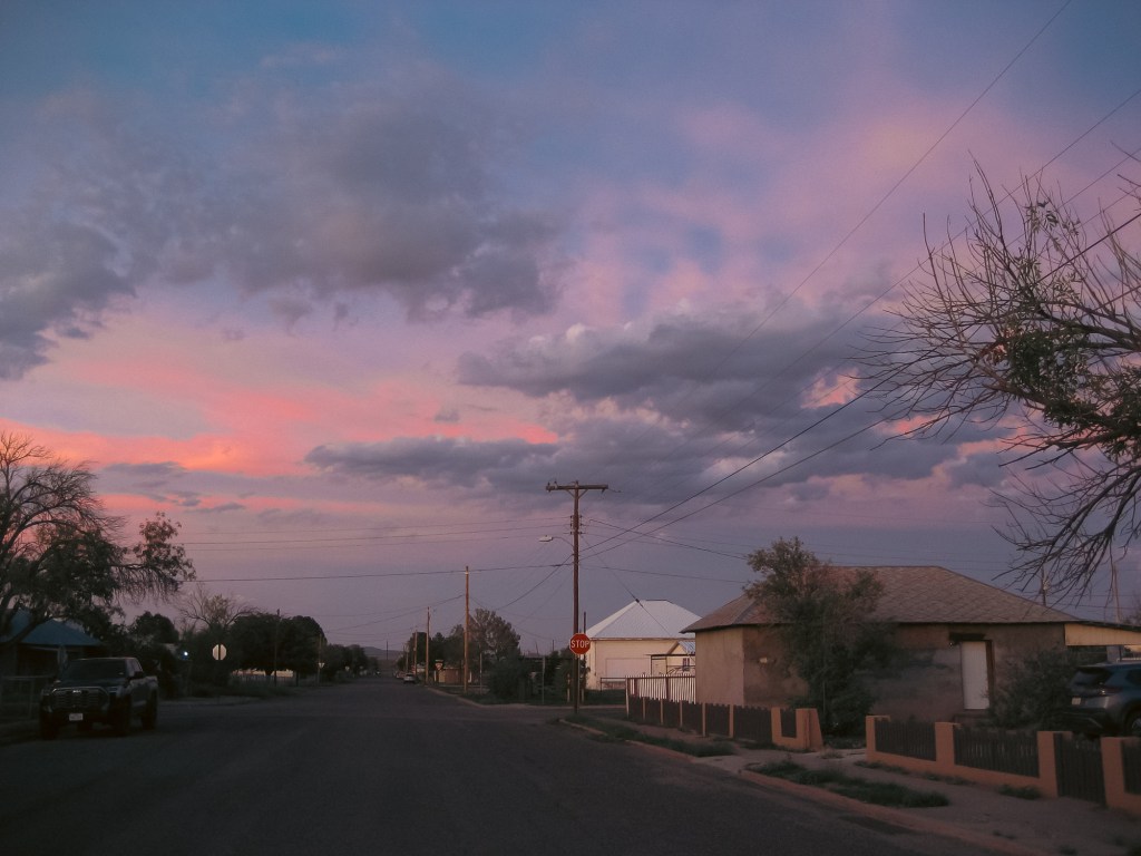 West Texas sunset photographed with Canon SD600 showing classic CCD sensor colors.