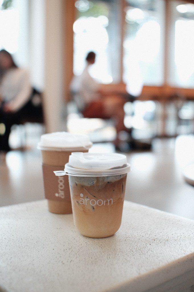 Coffee drink at Aroom Coffee in Seattle photographed with the Fujifilm X-E2 and Meike 25mm f1.8 lens in natural window light.