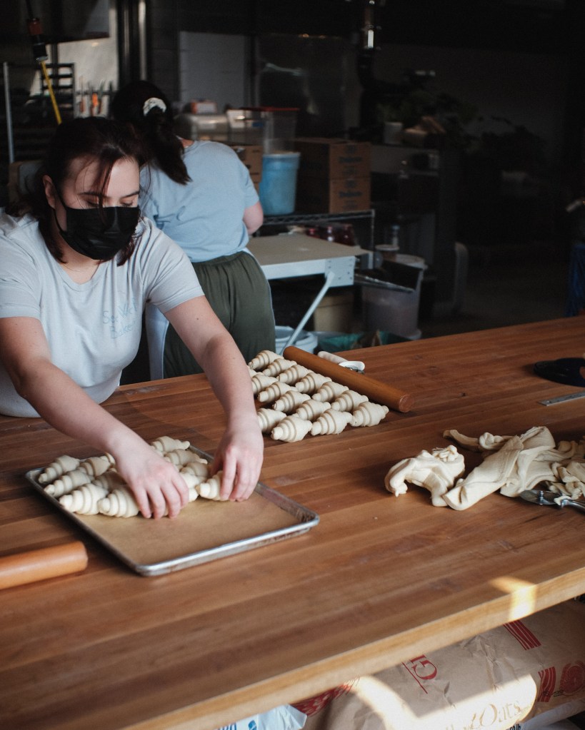 Baked goods from Sea Wolf Bakers photographed indoors using the Fujifilm X-E2 and Meike 25mm f1.8.