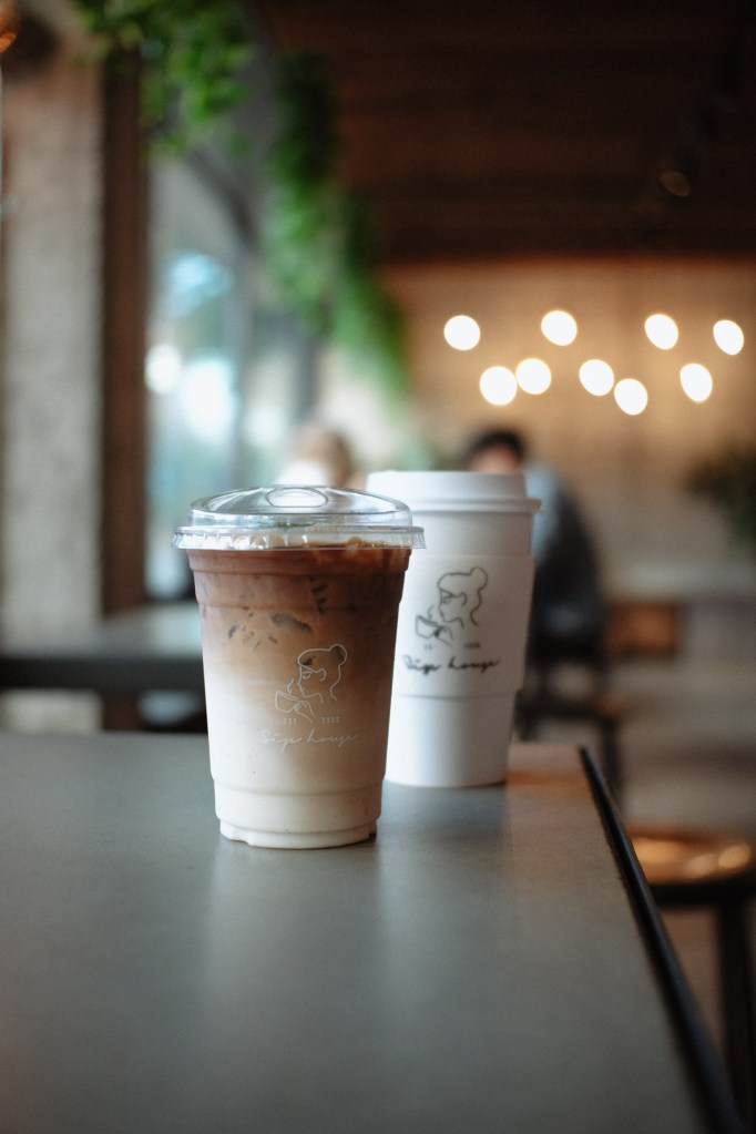 Specialty drink from Sip House in Seattle photographed indoors using natural window light.